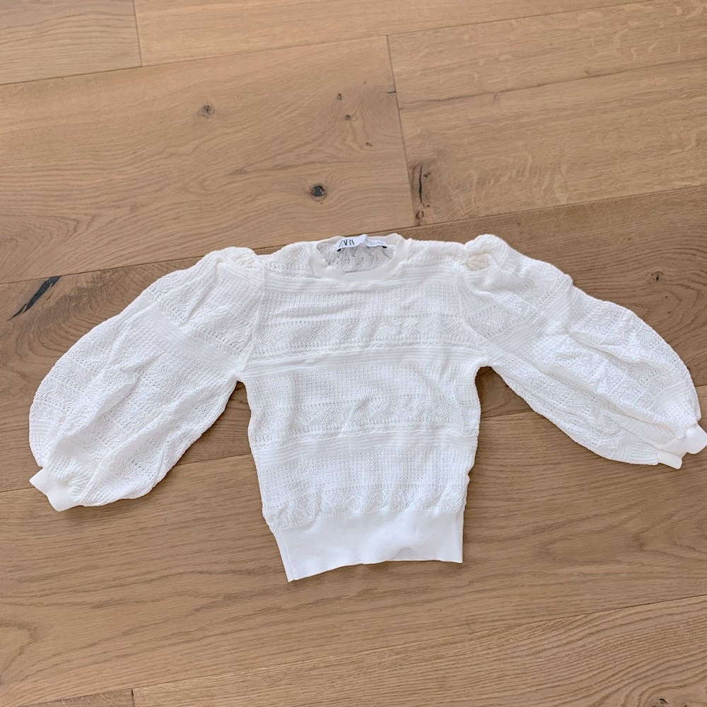 Zara open weave lacy sweater